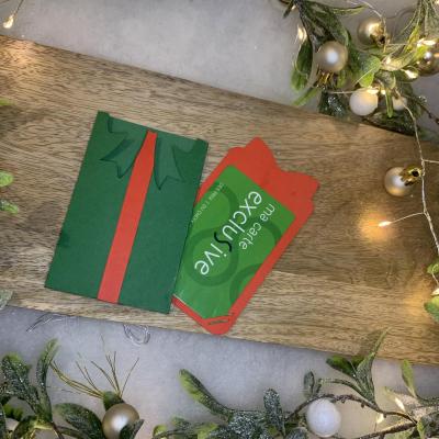 Pochette carte cadeau Noël